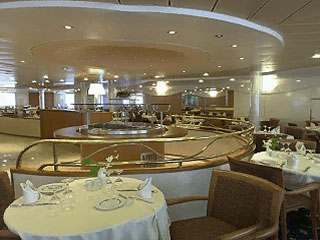 Minoan Lines - HighSpeed ferries : Olympia Palace, Europa Palace, Knossos Palace,  Festos Palace < < A la carte Restaurant > > 